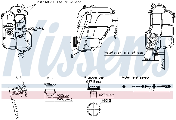 Serbatoio compensazione, Refrigerante - 996294 NISSENS
