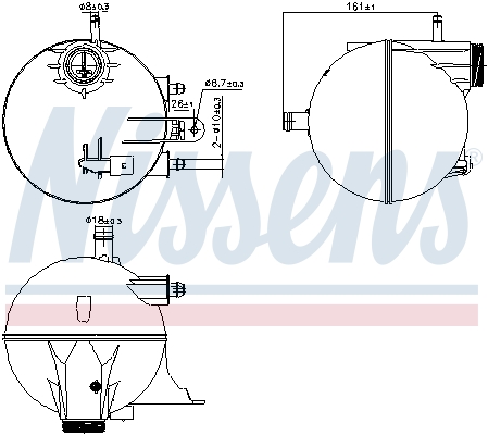 Expansion Tank, coolant - 996295 NISSENS