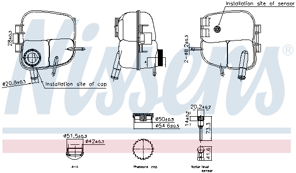 Expansion Tank, coolant - 996303 NISSENS