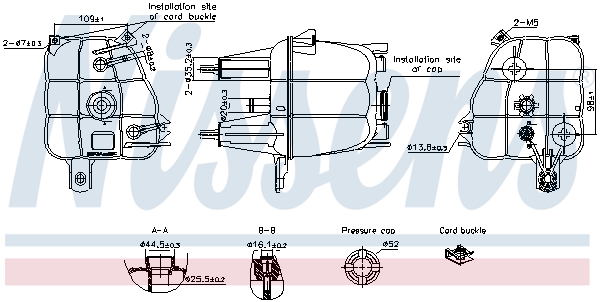 Expansion Tank, coolant - 996307 NISSENS