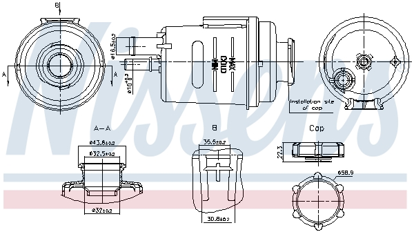 Expansion Tank, coolant - 996314 NISSENS