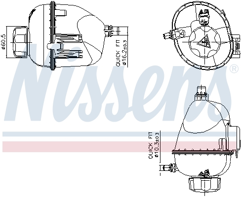 Expansion Tank, coolant - 996317 NISSENS