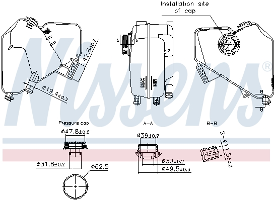 Serbatoio compensazione, Refrigerante - 996322 NISSENS