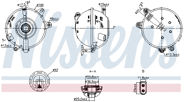 Expansion Tank, coolant - 996324 NISSENS