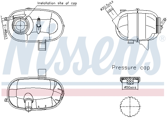 Expansion Tank, coolant - 996339 NISSENS