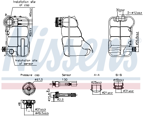 Expansion Tank, coolant - 996344 NISSENS