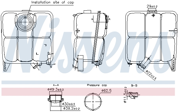 Expansion Tank, coolant - 996346 NISSENS