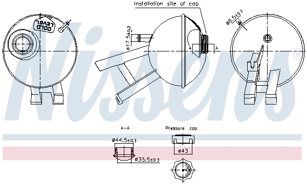 Expansion Tank, coolant - 996348 NISSENS