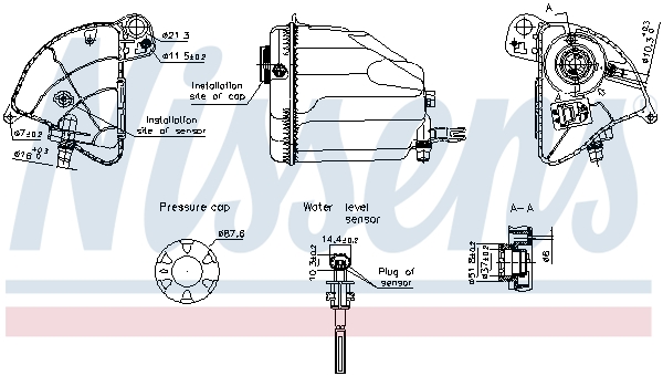 Serbatoio compensazione, Refrigerante - 996358 NISSENS