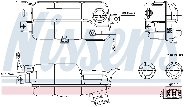 Expansion Tank, coolant - 996359 NISSENS