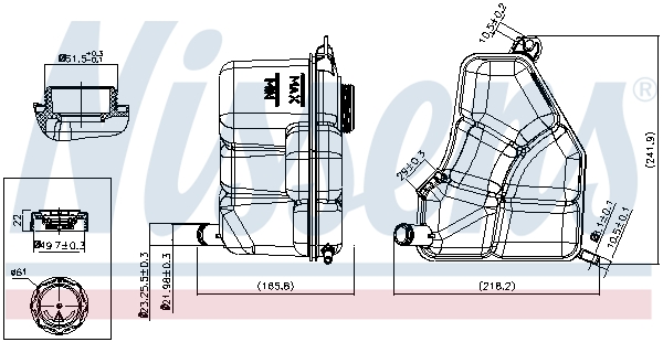 Serbatoio compensazione, Refrigerante - 996386 NISSENS