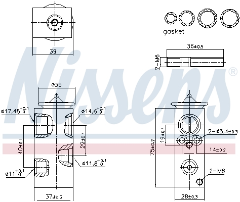 Expansion Valve, air conditioning - 999427 NISSENS