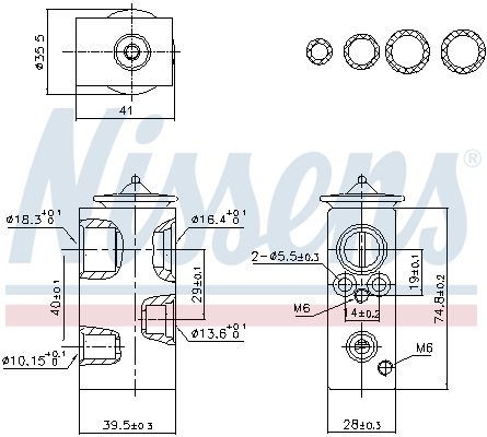 Expansion Valve, air conditioning - 999438 NISSENS