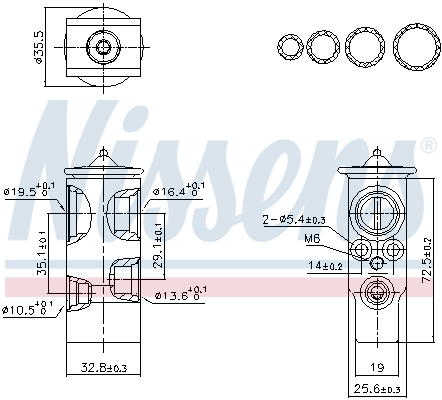 Expansion Valve, air conditioning - 999451 NISSENS