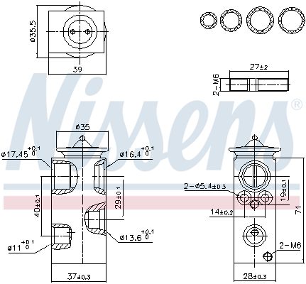 Expansion Valve, air conditioning - 999453 NISSENS