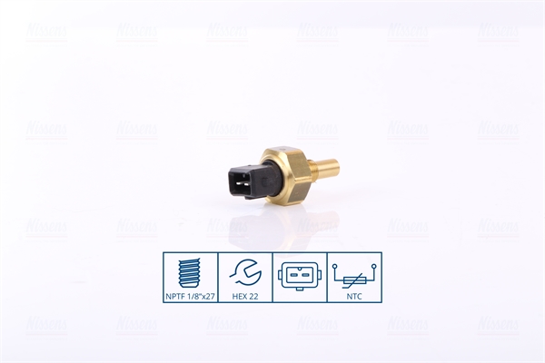 Sensore, Temperatura refrigerante - 207060 NISSENS