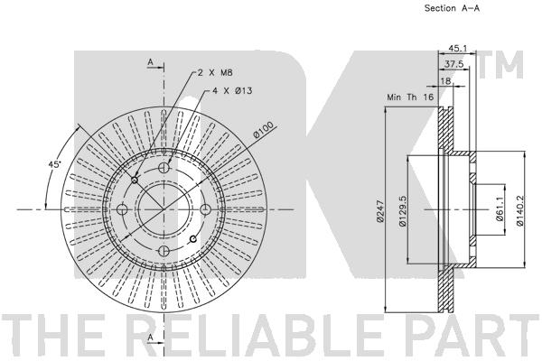 Brake Disc - 202245 NK