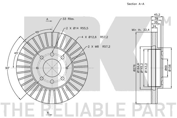 Brake Disc - 203032 NK