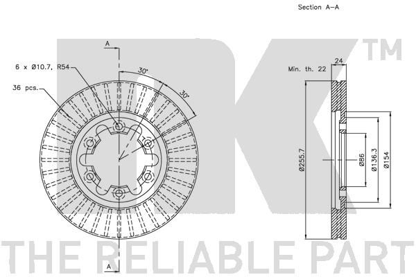 Brake Disc - 203255 NK