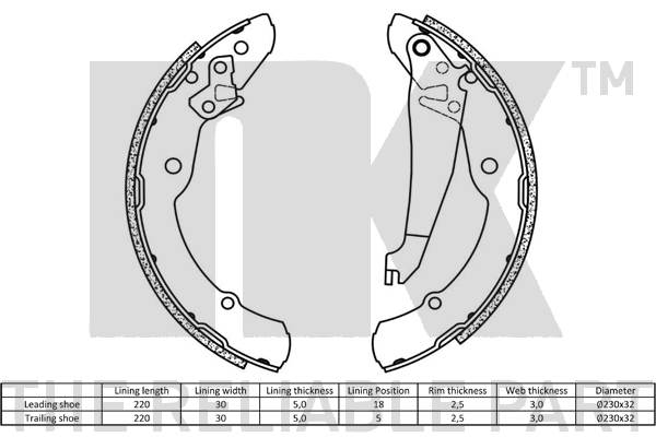 Brake Shoe Set - 2743631 NK