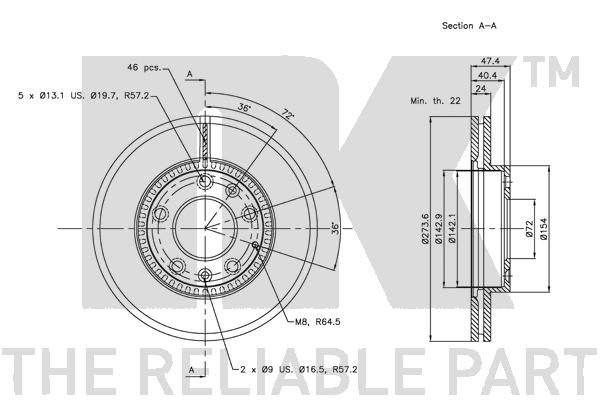 Brake Disc - 313241 NK
