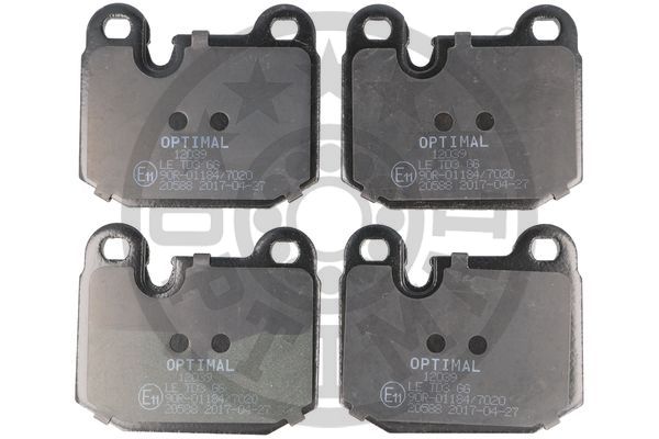 Kit pastiglie freno, Freno a disco - BP-12039 OPTIMAL