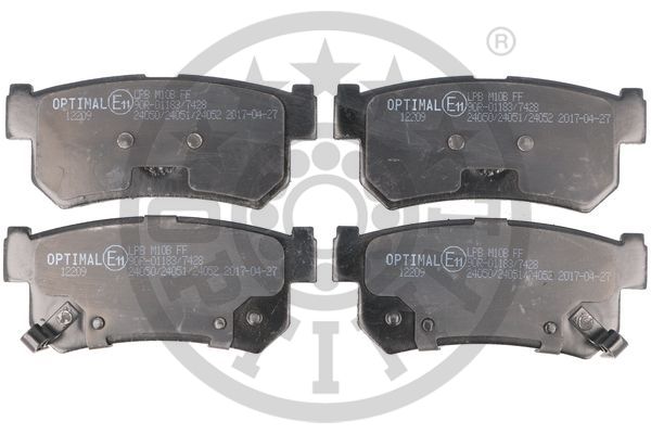 Комплект тормозных колодок, дисковый тормоз - BP-12209 OPTIMAL