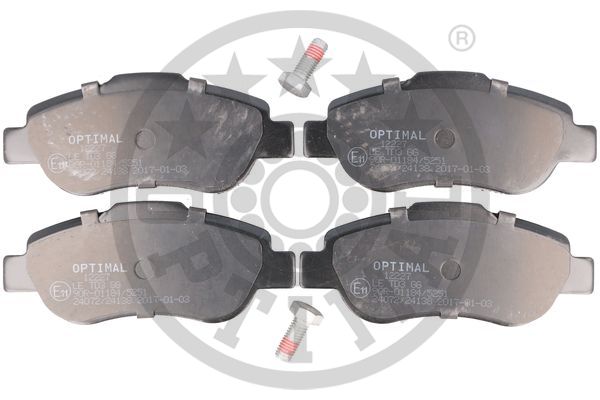 Kit pastiglie freno, Freno a disco - BP-12227 OPTIMAL