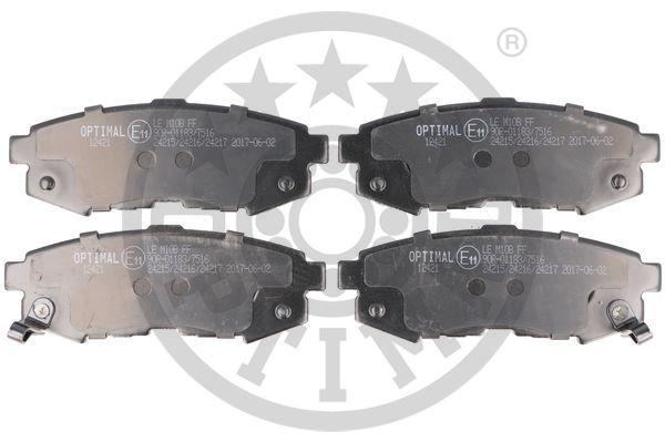 Kit pastiglie freno, Freno a disco - BP-12421 OPTIMAL