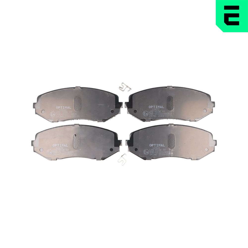 Kit pastiglie freno, Freno a disco - BP-12422 OPTIMAL