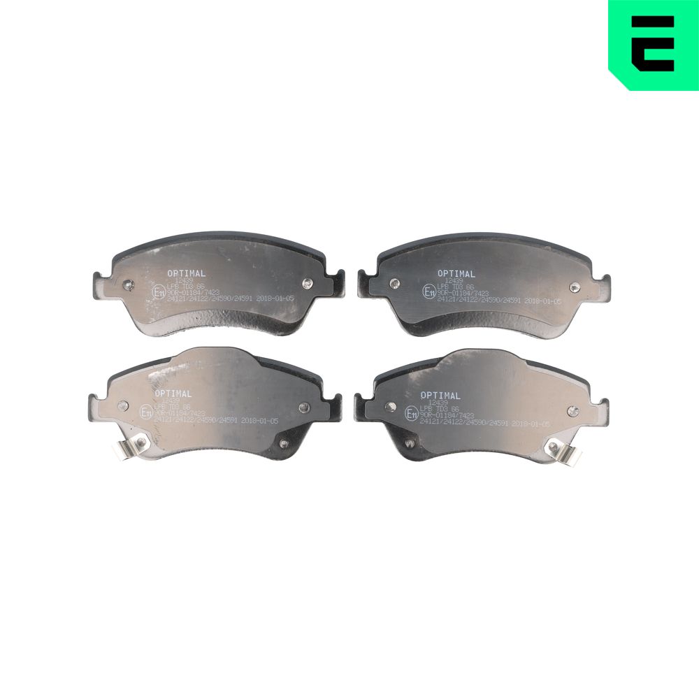 Kit pastiglie freno, Freno a disco - BP-12439 OPTIMAL