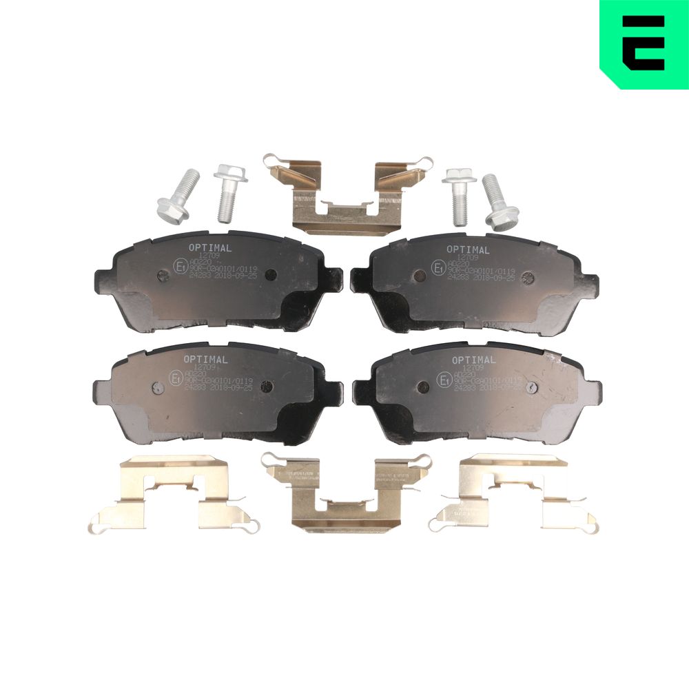 Kit pastiglie freno, Freno a disco - BP-12709 OPTIMAL