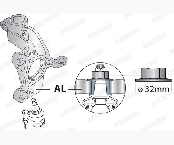 Ball Joint - VO-BJ-5011 MOOG