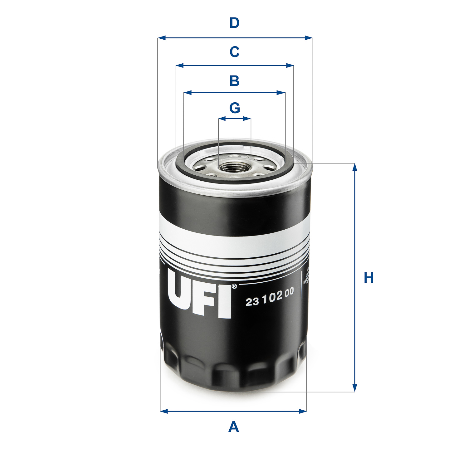 Oil Filter - 23.102.00 UFI