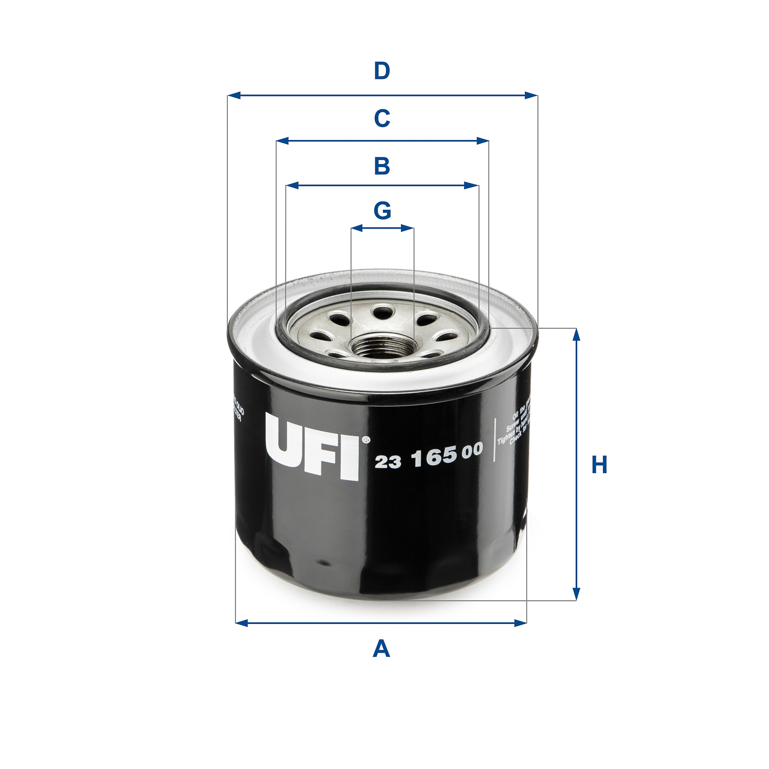 Oil Filter - 23.165.00 UFI