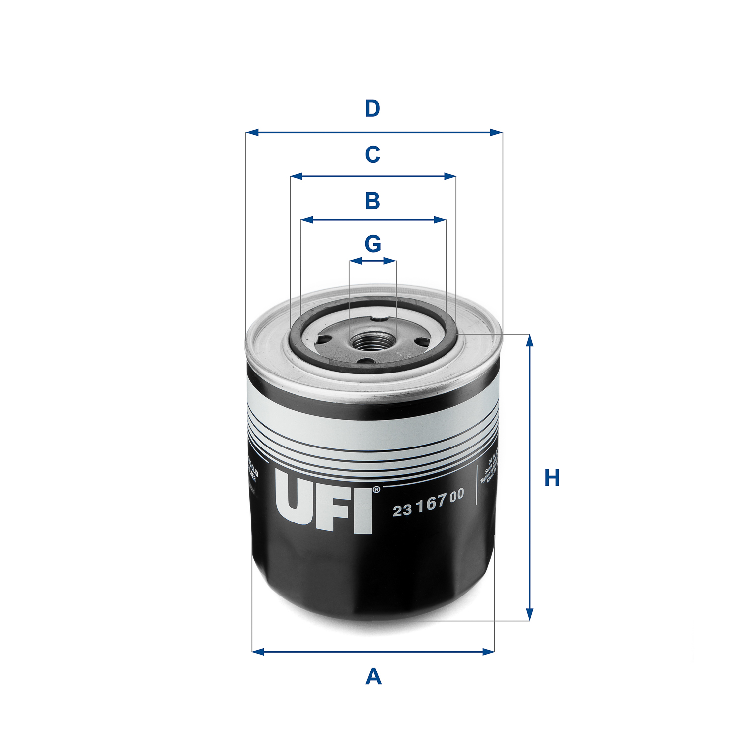 Oil Filter - 23.167.00 UFI