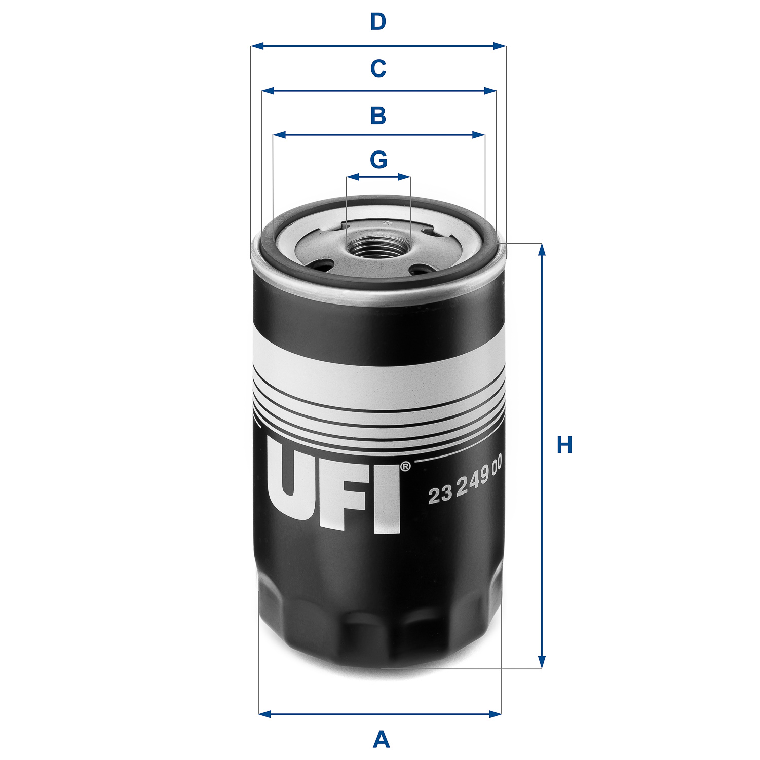 Oil Filter - 23.249.00 UFI