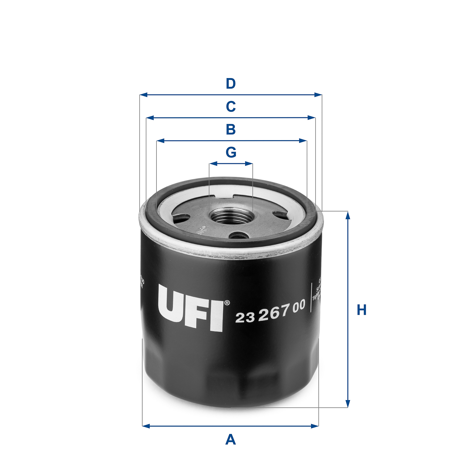 Oil Filter - 23.267.00 UFI