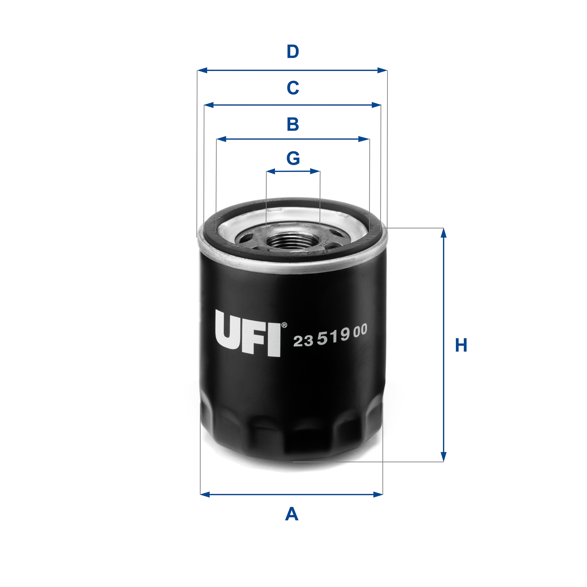 Oil Filter - 23.519.00 UFI