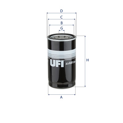 Filtro olio - 23.651.00 UFI