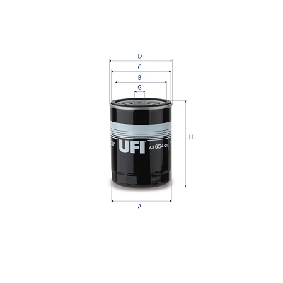 Filtro olio - 23.654.00 UFI