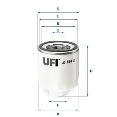 Filtro olio - 23.664.00 UFI