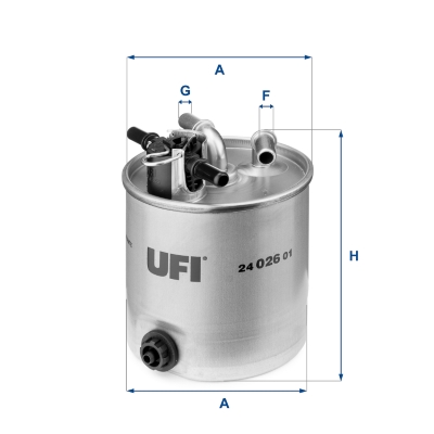 Filtro carburante - 24.026.01 UFI