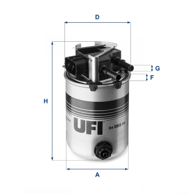 Filtro carburante - 24.095.00 UFI