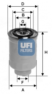 Filtro carburante - 24.119.00 UFI