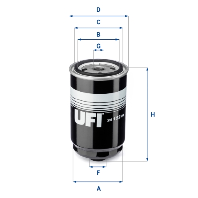 Filtro carburante - 24.122.00 UFI