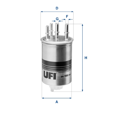 Kraftstofffilter - 24.190.00 UFI