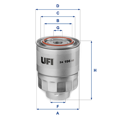Fuel filter - 24.196.00 UFI