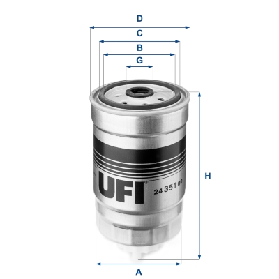 Fuel filter - 24.351.00 UFI