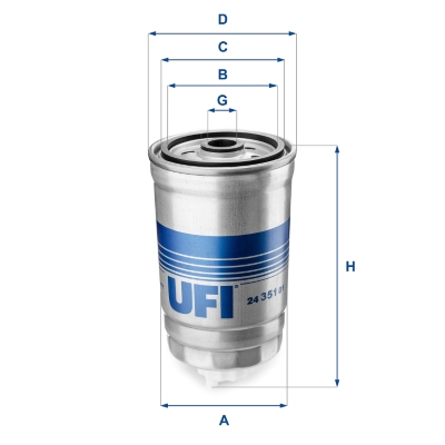 Filtro carburante - 24.351.01 UFI